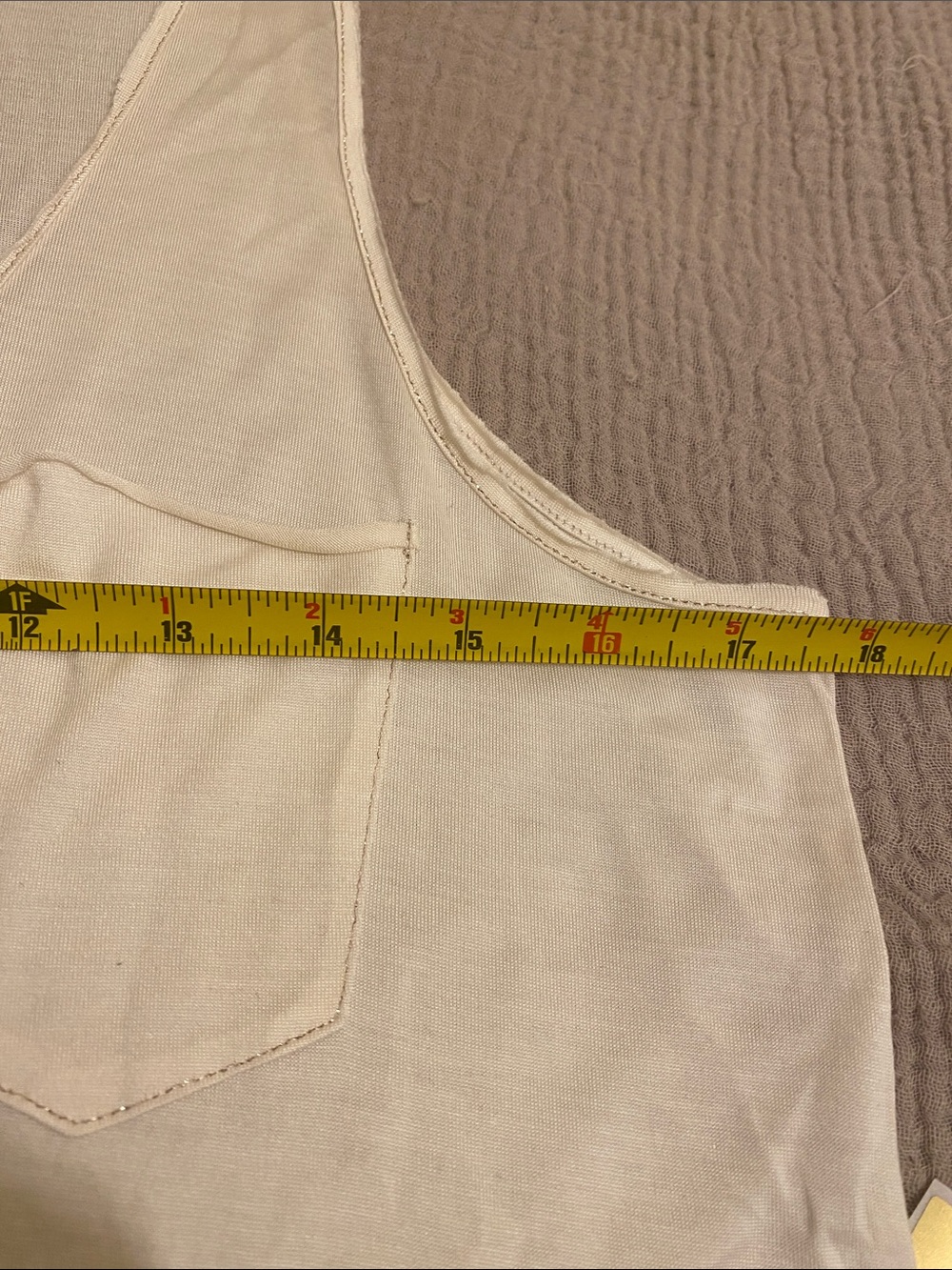 Zadig & Voltaire Delux Silk Cream Scoop Neck Tank with Pockets. Size L - Picture 5 of 7